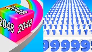 Jelly run 2048 VS Number run and merge Gameplay new updates Levels [upl. by Anitel]