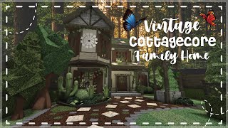 Vintage Cottagecore Family Home Speedbuild and Tour Bloxburg iTapixca builds [upl. by Nhguavaj872]