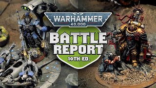 Black Templar vs Necrons Warhammer 40k 10th Edition Battle Report Ep 10 [upl. by Ocsisnarf]