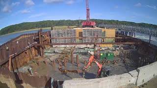 Herring River Restoration Project Construction of CNR BridgeWater Control Structure JulySept 2024 [upl. by Coppola]