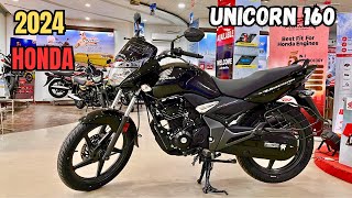 2024 New Honda Unicorn 160 Detailed Review  On Road Price  Features [upl. by Vi]