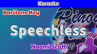 Speechless by Naomi Scott Karaoke  Baritone Key [upl. by Manbahs980]