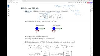 Particle Physics Lecture 5 Helictiy and Chirality [upl. by Franek]