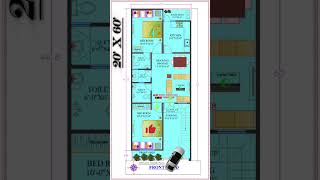 20by502BHK House Plan🚘 floorplan2 home houseplan [upl. by Ibba]