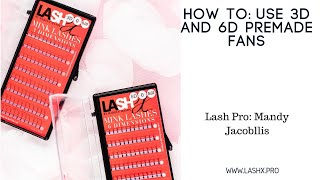 How to use 3D 6D Premade Fans in LAsh Extensions  Best Eyelash Extensions Tutorial [upl. by Behlke]