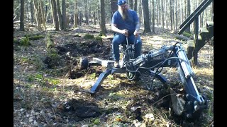 Ripping Up Stumps and Changing the Bucket on the Jansen MB300 Towable Backhoe [upl. by Aihsital]