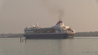 Fred Olsen  Braemar sails out from City Cruise Terminal Southampton today 300319 [upl. by Eiramac478]