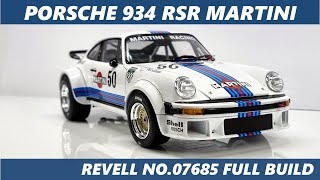 Revell Porsche 934 RSR Martini 124 scale 🚀how to🏁 full build 0⃣7⃣6⃣8⃣5⃣ scalemodeling Porsche [upl. by Cherie904]