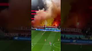 🇵🇹 Benfica  FC Porto Diabos Vermelhos pyro show 10112024 [upl. by Ahsinyar]