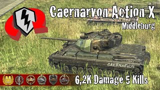 Caernarvon Action X  62K Damage 5 Kills  WoT Blitz Replays [upl. by Kopple]