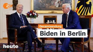 heute 1900 Uhr vom 18102024 Biden in Berlin Sicherheitspaket der Ampel Studie zu 4TageWoche [upl. by Osmond606]