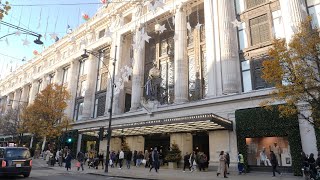 Luxury London shops stage elaborate Christmas window displays [upl. by Osrock]