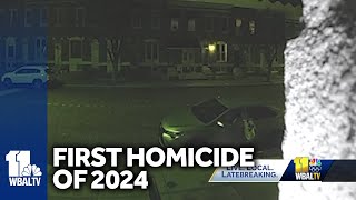 Baltimore police investigate first fatal shooting of 2024 [upl. by Gass394]