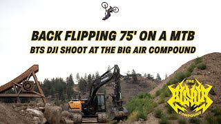 BACK FLIPPING 75 ON AN MTB BTS SHOOT FOR DJI ACTION CAM [upl. by Washburn]