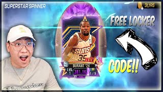 All Star Superstar Spinner Be CHEESING NBA 2K Mobile FREE LOCKER CODE Purple Sapphire Pull [upl. by Riesman]