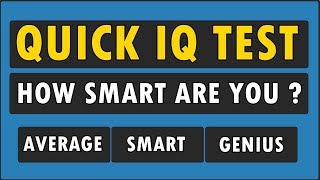 IQ Test For Genius Only  How Smart Are You [upl. by Basil]