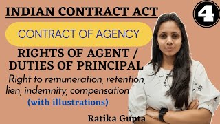 Rights of an Agent  Duties of a Principal  Contract of Agency Contract Act 1872 [upl. by Radborne]