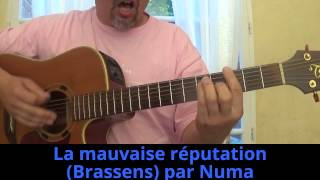 La mauvaise réputation Georges Brassens reprise guitare voix Cover 1952 [upl. by Yddur47]