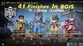 BGIS InGame Qualifiers Gameplay  41 Finishes Domination 🔥 WWCD  iPhone 11  BGMI 🇮🇳 [upl. by Wetzel453]