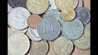 Greek Drachma Coin Collection 2018 [upl. by Suiluj]