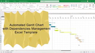 QuickGantt  Gantt Chart with Dependencies Management Excel Template [upl. by Amend]