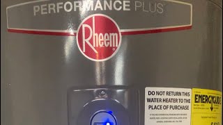 How To Adjust An Electric Water Heater  Rheem Performance Plus  EASY [upl. by Faina]