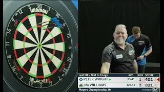 Peter Wright vs Jim Williams  Players Championship 29 2024 🎯 [upl. by Sommer]