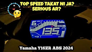 Yamaha Y16ZR ABS 2024 Malaysia  KECERAHAN LAMPU amp TOP SPEED  GPS [upl. by Ayek]