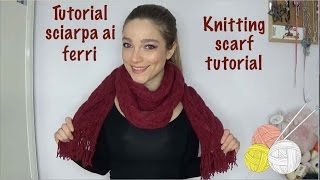 TUTORIAL SCIARPA con TRECCE AI FERRI [upl. by Almat]