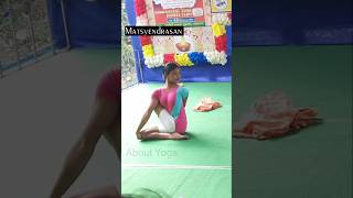 Matsyendrasana in Yoga Competition yogacompetition yogaasana shortvideo [upl. by Lilah]