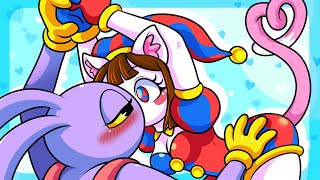 Cat Girl Pomni amp JAX First Kiss 💖  PomniJax Love Story  THE AMAZING DIGITAL CIRCUS ANIMATION [upl. by Suilmann]