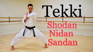 Tekki Shodan Tekki Nidan amp Tekki Sandan FULL TUTORIAL [upl. by Netaf522]