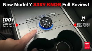 New Tesla Model Y3 S3XY Knob Full Review  with Bonus Drift Mode amp Much more tesla [upl. by Block597]