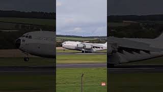 Kuwait C17 landing at Prestwick Airport [upl. by Enelyaj]