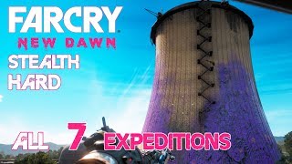 FAR CRY NEW DAWN Stealth – ALL 7 EXPEDITIONS lvl 1 – Hard Gameplay Walkthrough [upl. by Taryne]