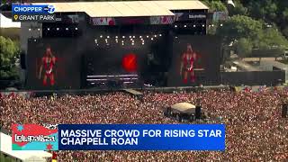 Lollapalooza day 2 begins after Chappell Roan plays to massive crowd [upl. by Yenruoj]