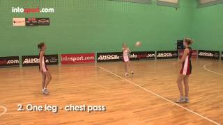 Netball Passing Drill 3 Point Passing with Core Stability [upl. by Thurnau719]