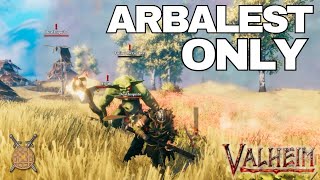 Arbalest Only vs Fuling Villages  Valheim [upl. by Motch826]