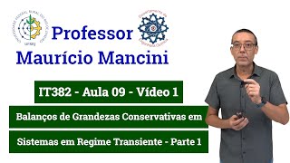 Aula 09  V 1 Balanços em Sistemas em Regime Transiente  Parte 1  Vídeo 018 [upl. by Aihsyak]