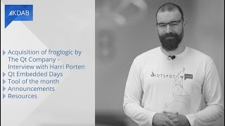 KDAB News 42021  froglogic CEO Harri Porten about acquisition Qt Desktop Days Qt DevCon and more [upl. by Gish]