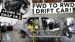 Fredric Aasbos New Drift Car Revealed  Ford Coyote V8 Swap FRS  Papadakis Racing Shop Tour [upl. by Hobart]