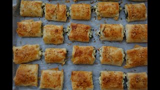 Sodalı Nişastalı Lokmalık Çıtır BörekTurkish Borek Spinach Feta Rolls [upl. by Nnylrefinnej239]