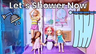 Dolls Going to Shower  Barbie Dolls  Diana Dolls  Barbie Dollhouse [upl. by Eah904]