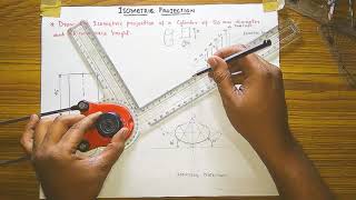 Isometric projection of Cylinder English [upl. by Thomsen]