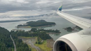 Alaska Airlines Boeing 737890SFP  STUNNING APPROACH amp Landing into Juneau  JNU [upl. by Lucius]