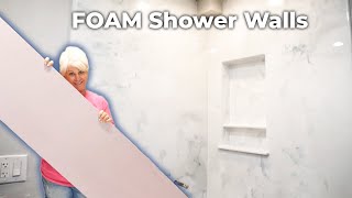 How to Install Foam Epoxy Shower Walls with RK3Designs [upl. by Alilahk]