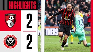 Ünal nets LATE equaliser in dramatic comeback  AFC Bournemouth 22 Sheffield United [upl. by Aicilif]