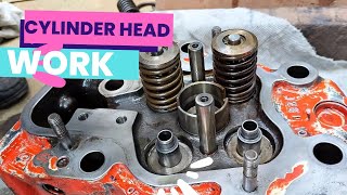 How to Gas Cylinder Head Valve Seat Gaide Fitting Work [upl. by Elleira]