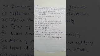 Important questions of SociologyBSC nursing 1semester nursing sociology bscnursing youtube [upl. by Janis]