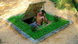 Building the most Secret underground Bamboo house By Muscle Man  Part II [upl. by Weatherby125]